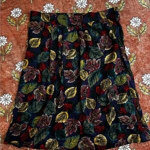 BonWorth Fall Leaves Pleated Knee-Length Skirt​ Size 2X